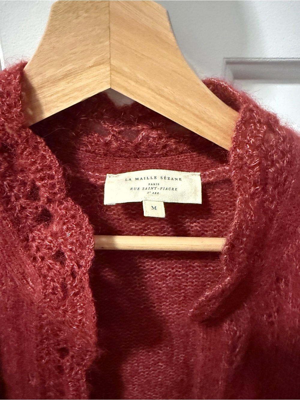 Sézane Dusty Rose Mohair-Blend Sweater - Picture 3 of 5